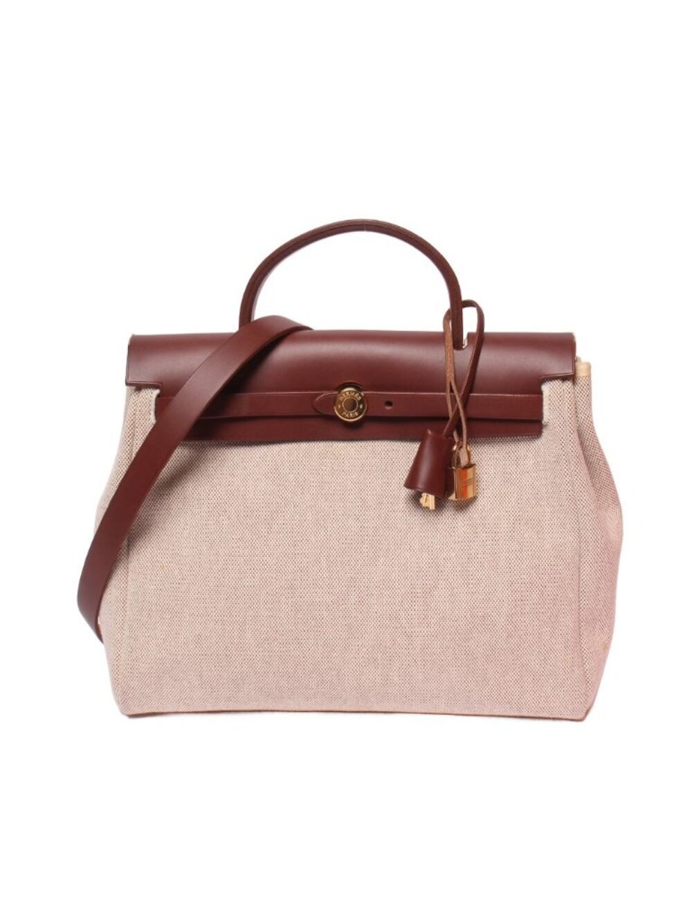 Hermes 2-Way Shoulder Bag Gold Herbag PM